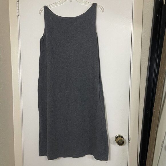 EILEEN FISHER gray knit sleeveless tank dress size US small - Picture 5 of 5